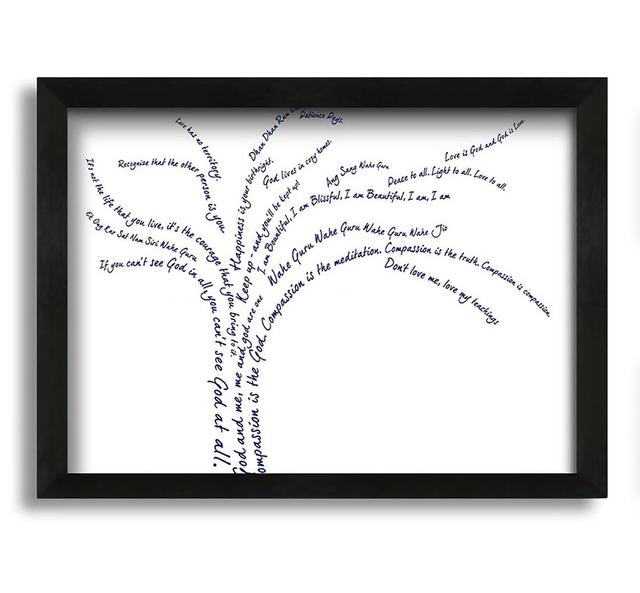 Love Quote The Love Tree Framed Print Ivy Bronx Size: 30cm H x 42cm W x 10cm D, Colour: White on Productcaster.