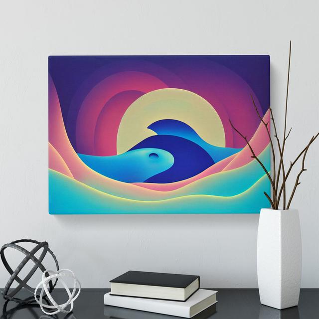 Surreal Ocean Scene Abstract House of Hampton Size: 35cm H x 50cm W x 3cm D on Productcaster.