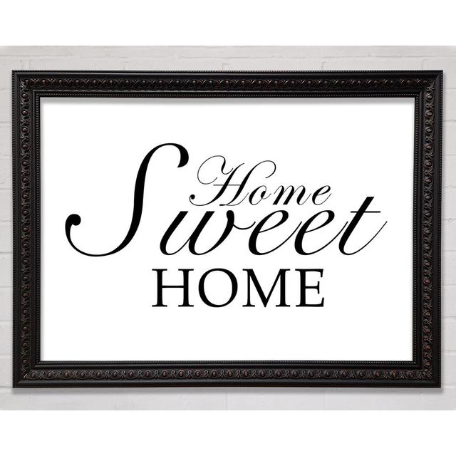 Home Quote Home Sweet Home Chocolate - Print Bright Star Colour: Silver, Size: 42cm H x 59.7cm W x 3cm D on Productcaster.