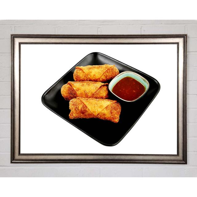 Spring Roll Dips - Single Picture Frame Art Prints Brayden Studio Size: 42cm H x 59.7cm W x 1.5cm D on Productcaster.