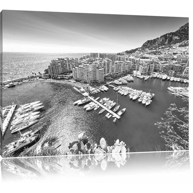 Leinwandbild „Atemberaubende Küste von Monaco“, Fotodruck East Urban Home Größe: 80 cm H x 120 cm B on Productcaster.