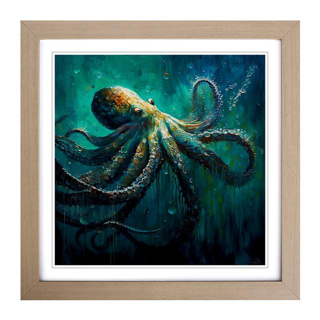 Octopus Palette Knife Painting House of Hampton Format: Oak on Productcaster.