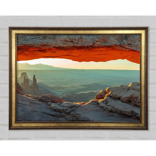 Red Canyon Glow - Einzelner Bilderrahmen Kunstdrucke Union Rustic Größe: 42 cm H x 59,7 cm B x 1,5 cm T on Productcaster.