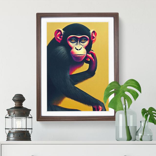 Artful Monkey - Single Picture Frame Print World Menagerie Frame Colour: Walnut Framed, Size: 34cm H x 25cm W x 2cm D on Productcaster.