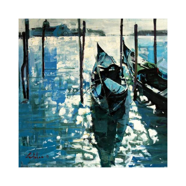 Shining In Venice by Marco Ortolan - Wrapped Canvas Print Breakwater Bay Size: 30.48cm H x 30.48cm W x 1.91cm D on Productcaster.