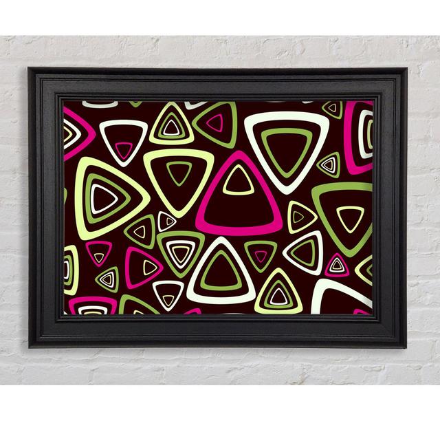 Triangle Infusion Pink Framed Print Ivy Bronx Size: 42cm H x 59.7cm W on Productcaster.