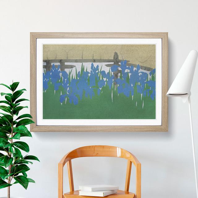 Irises by Kamisaka Sekka - Picture Frame Painting East Urban Home Frame Option: Oak, Size: 36cm H x 48cm W x 2cm D on Productcaster.