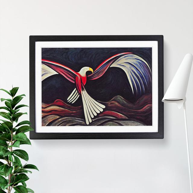 Enticing Eagle Bird Abstract - Picture Frame Graphic Art Alpen Home Size: 25cm H x 34cm W x 2cm D, Frame Colour: Black on Productcaster.