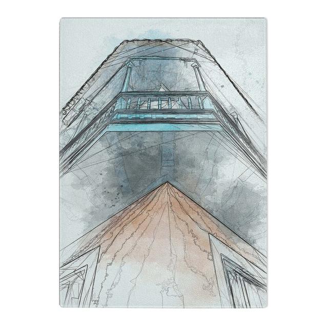 Tempered Glass Sketching the Architecture Vol.5 Chopping Board East Urban Home Size: 28.5 cm x 39 cm on Productcaster.