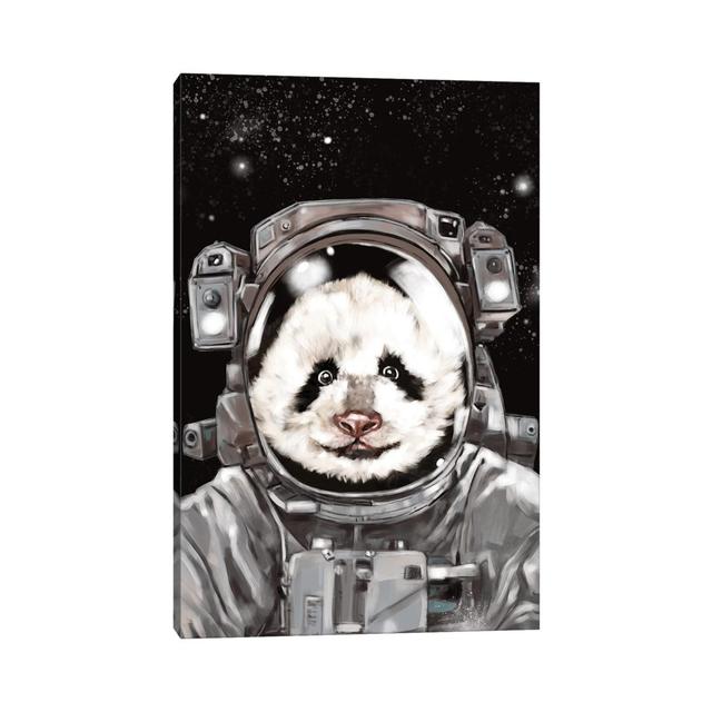 Astronaut Panda Selfie by Big Nose Work - Wrapped Canvas Graphic Art Happy Larry Size: 101.6cm H x 66.04cm W x 3.81cm D on Productcaster.