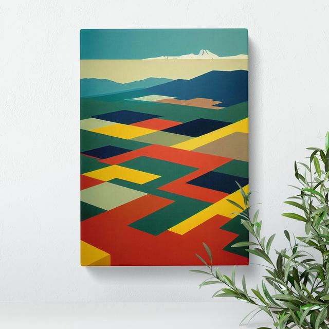 Abstract Landscape Meadow Art No.1 - Wrapped Canvas Graphic Art Metro Lane Size: 60cm H x 40cm W x 3cm D on Productcaster.