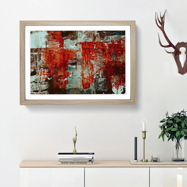 Abstract Art Painting Vol.234 by S.Johnson - Picture Frame Painting Print East Urban Home Size: 48cm H x 65cm W x 2cm D, Frame Option: Oak Framed on Productcaster.