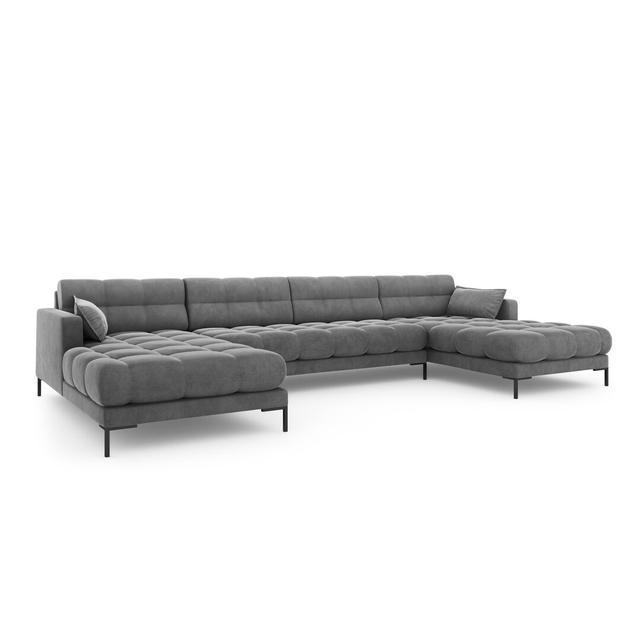 Ecksofa Cavanaugh Etta Avenue Polsterfarbe: Hellgrau, Beinfarbe: Schwarz on Productcaster.