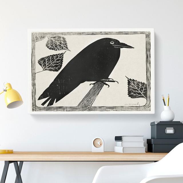 Crow by Samuel De Mesquita - Wrapped Canvas Painting East Urban Home Size: 50cm H x 76cm W x 3cm D on Productcaster.