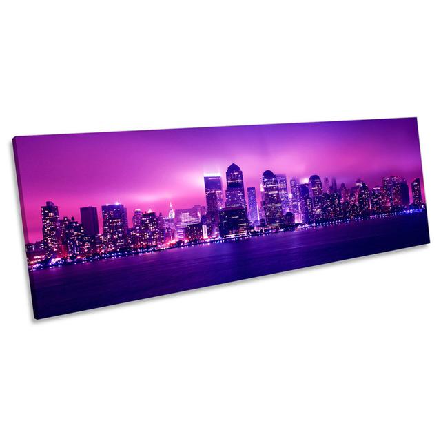 New York City Skyline Night by Unknow - Wrapped Canvas Panoramic Print 17 Stories Size: 45.72cm H x 137.16cm W x 2cm D on Productcaster.