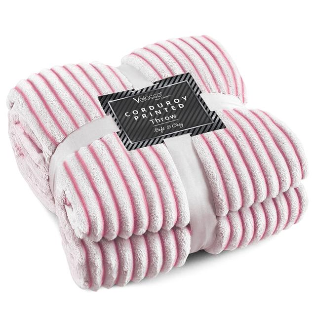 Allia Thermal Modern Printed Cord Throw Blanket Fairmont Park Size: W127 x L152cm, Colour: Pink on Productcaster.