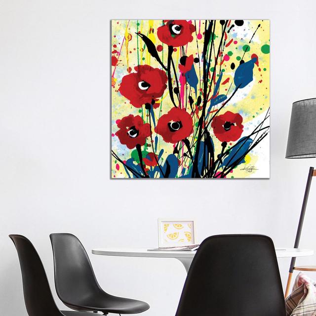 Poppy Dreams III by Kathy Morton Stanion - Wrapped Canvas Painting ClassicLiving Size: 93.98cm H x 93.98cm W x 1.91cm D on Productcaster.