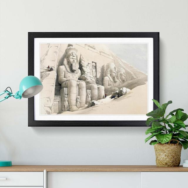 The Great Temple of Aboosimble Nubia by David Roberts - Picture Frame Painting Print East Urban Home Size: 36cm H x 48cm W x 2cm D, Frame Option: Blac on Productcaster.