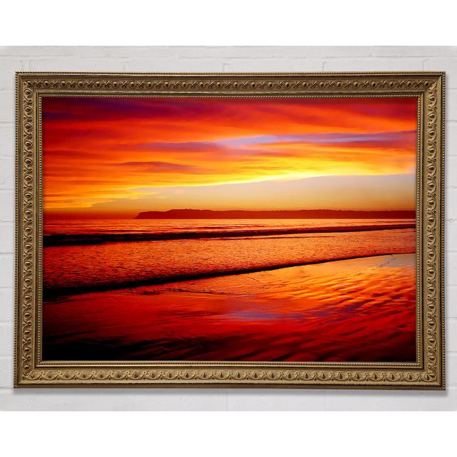 Orange Ocean Sands Framed Print Bright Star Size: 29.7cm H x 42cm W x 3cm D on Productcaster.