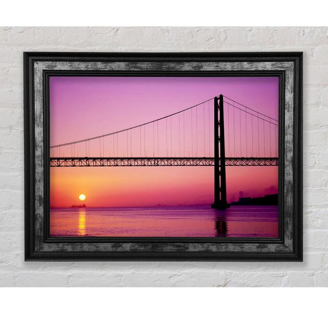 Sunset Bridge - Single Picture Frame Art Prints Bright Star Size: 21cm H x 42cm W x 8cm D on Productcaster.