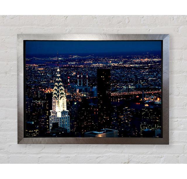 The Chrysler Building At Night - Print Bright Star Size: 100cm H x 141.4cm W on Productcaster.