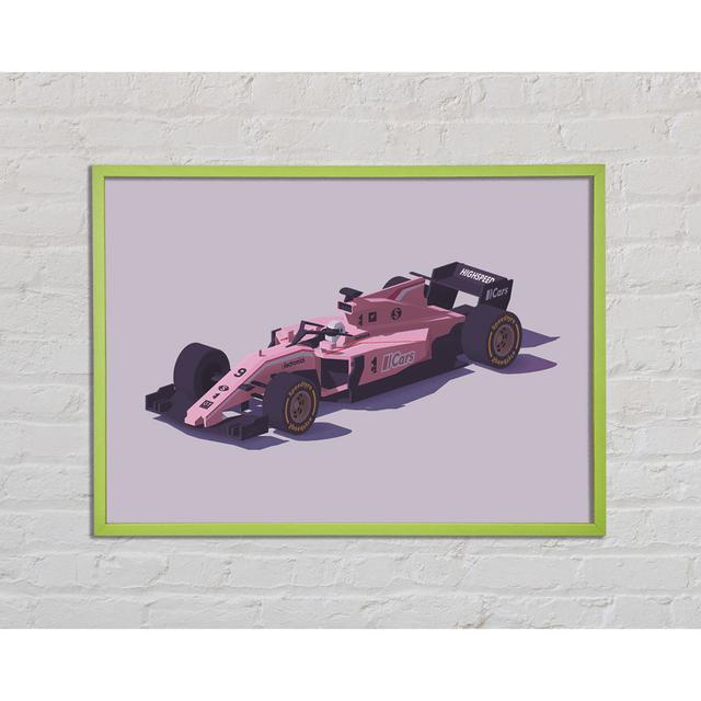 Pink F1 Car - Single Picture Frame Art Prints Brayden Studio Size: 29.7cm H x 42cm W x 2cm D on Productcaster.