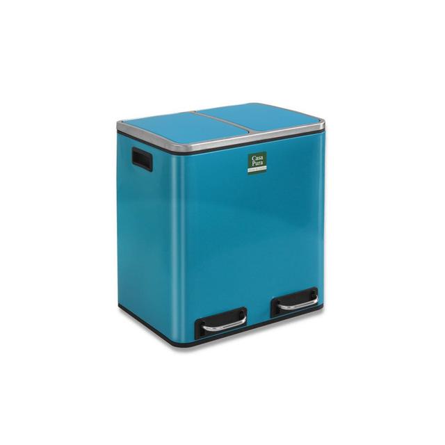 Faulks Steel Step On Trash Can - 30L Ebern Designs Colour: Blue on Productcaster.