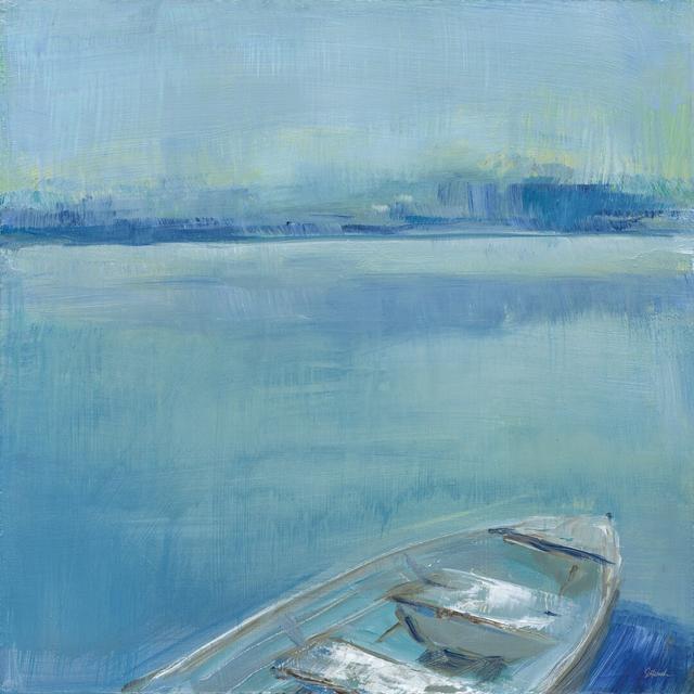 Lake Edge I by Sue Schlabach - Wrapped Canvas Painting Breakwater Bay Size: 122cm H x 122cm W x 3.8cm D on Productcaster.