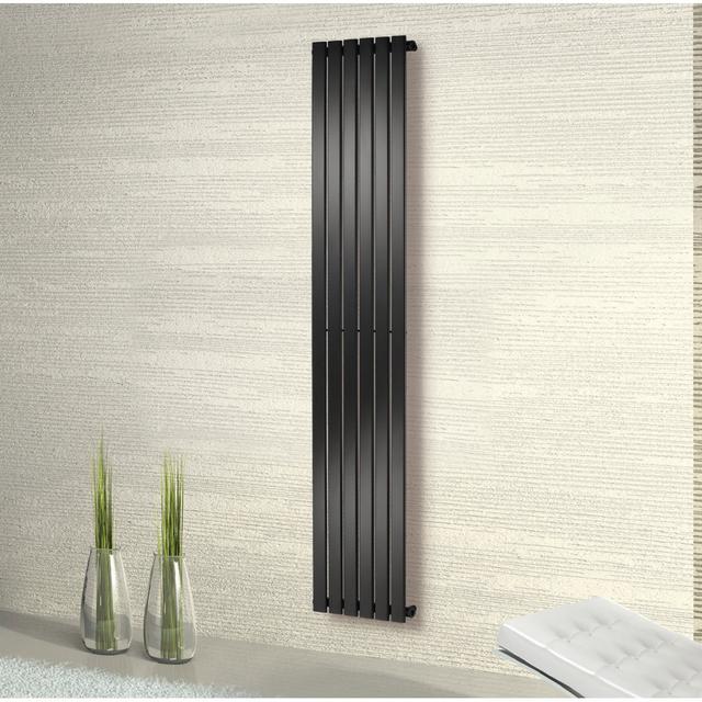 Merlo Vertical Designer Radiator Belfry Heating Size: 180cm H x 43.5cm W x 10.5cm D, Radiator Colour: Anthracite on Productcaster.