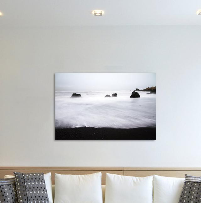 Gerahmtes Leinwandbild Winteraussicht am Meer, Island East Urban Home on Productcaster.