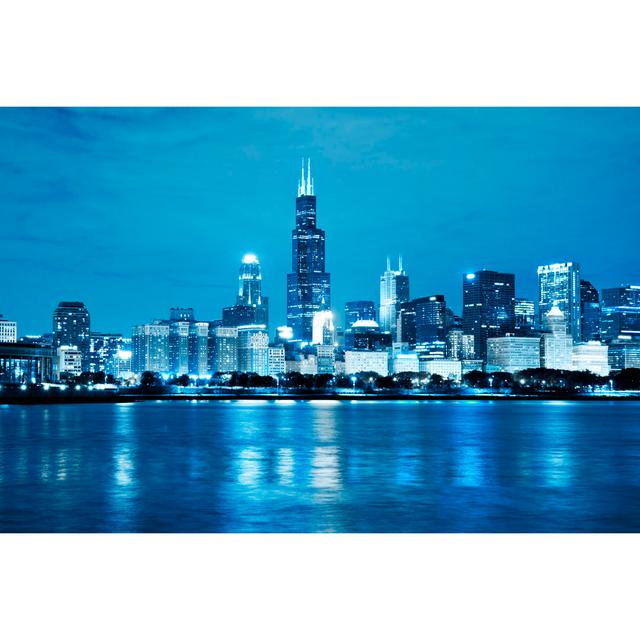 Chicago Night Skyline by Maksymowicz - Wrapped Canvas Photograph 17 Stories Size: 51cm H x 76cm W on Productcaster.