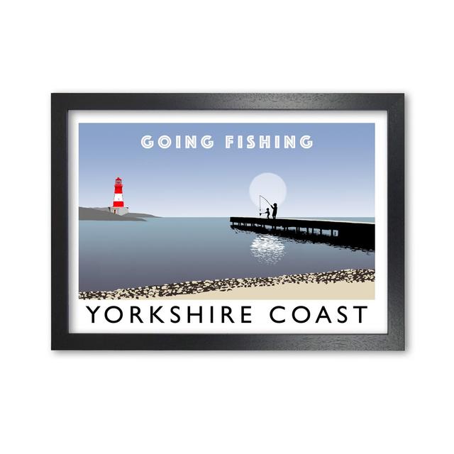 Going Fishing Yorkshire Coast by Richard O'Neill - Single Picture Frame Print 17 Stories Size: 21 cm H x 297 cm W, Frame Options: Black on Productcaster.