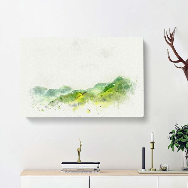 Mountains of the Lake District in Abstract - Wrapped Canvas Painting Print East Urban Home Size: 50cm H x 76cm W x 3cm D, Format: Wrapped Canvas on Productcaster.