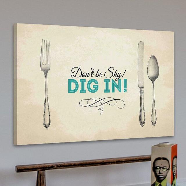 Dig in 2 - Wrapped Canvas Advertisements Print East Urban Home Size: 30cm H x 45cm W on Productcaster.