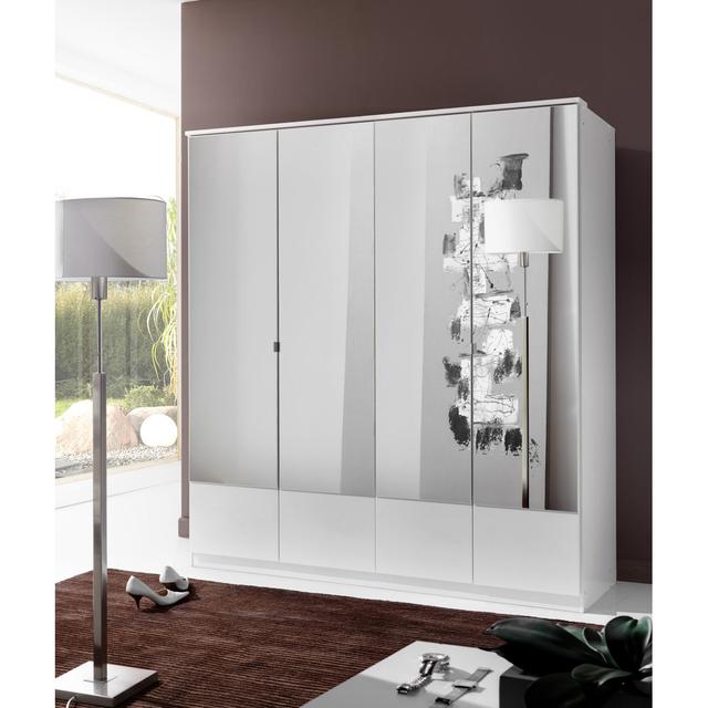 Hanfa 4 Door Wardrobe Ebern Designs on Productcaster.