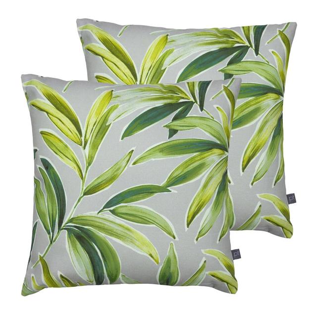 Floral Scatter Cushion With Filling (Set of 2) Riva Home Colour: Cactus, Fill Material: Polyester/Polyfill on Productcaster.