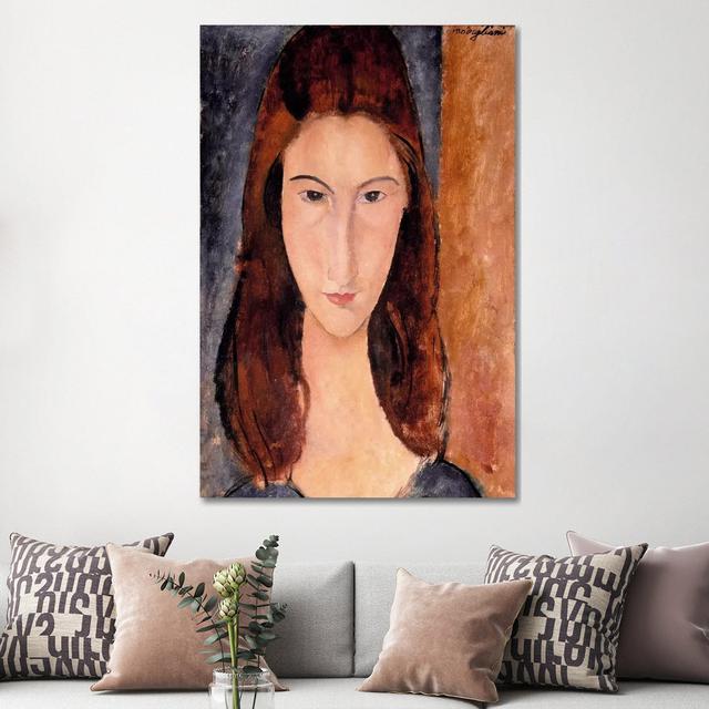 Portrait Of Jeanne Hebuterne by Amedeo Modigliani - Wrapped Canvas Painting ClassicLiving Size: 152.4cm H x 101.6cm W x 3.81cm D on Productcaster.