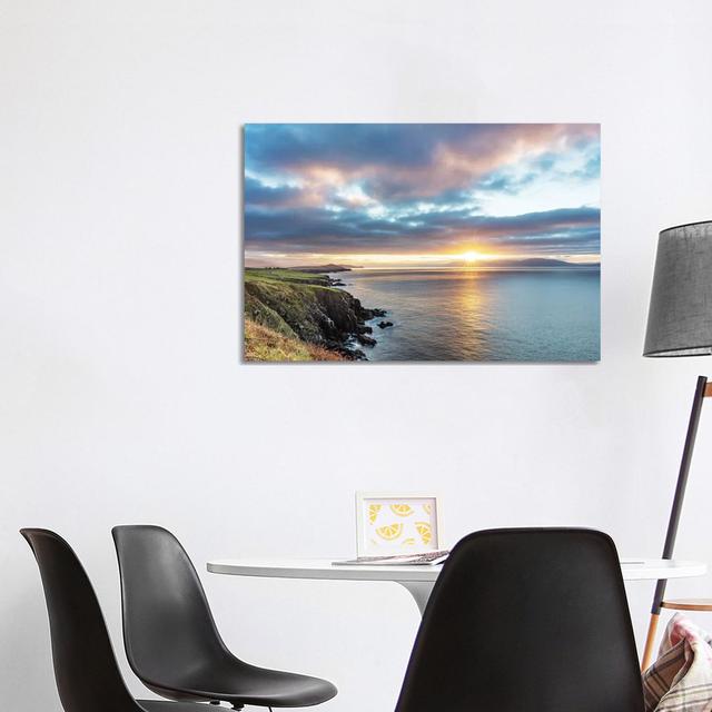 Sunrise Over Dingle Bay As Fishing Boats Heads Out In County Kerry, Dingle, Ireland House of Hampton Size: 66.04cm H x 101.6cm W x 3.81cm D on Productcaster.