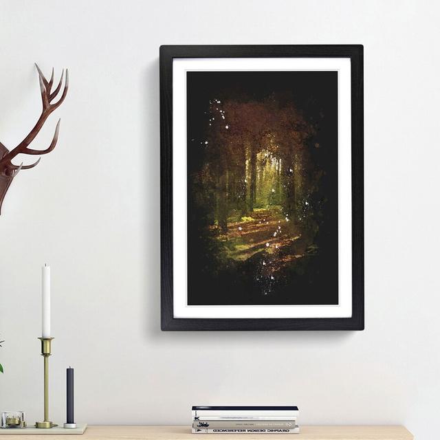 Walking Through an Autumn Forest - Picture Frame Graphic Art Print East Urban Home Size: 63cm H x 45cm W x 2cm D, Frame Option: Black Framed on Productcaster.