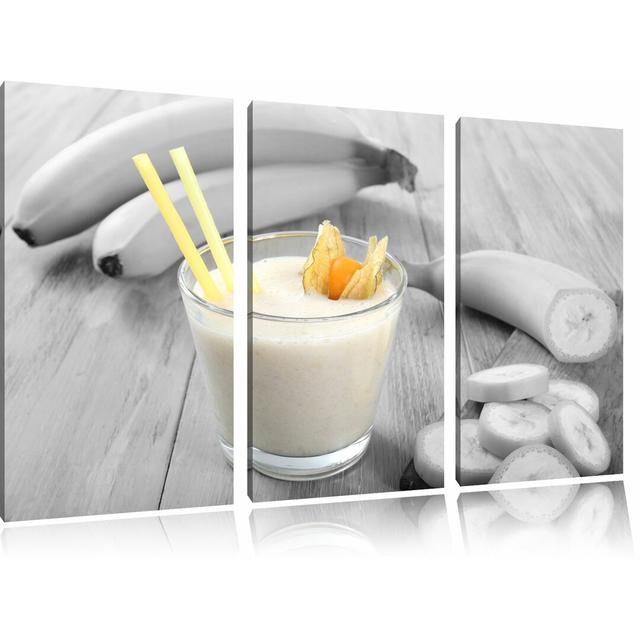 3-tlg. Leinwandbilder-Set „Frischer Bananenshake“, Fotodruck Pixxprint on Productcaster.