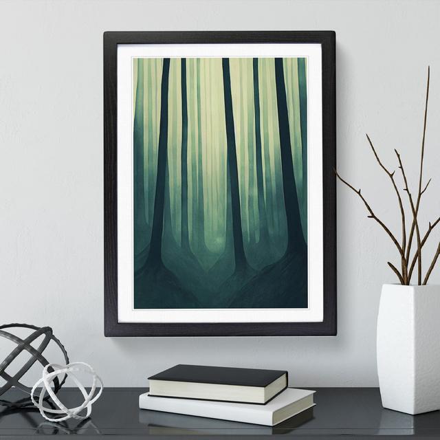 Forest At Dusk No.3 - Single Picture Frame Painting Alpen Home Frame Colour: Black, Size: 64cm H x 46cm W x 2cm D on Productcaster.