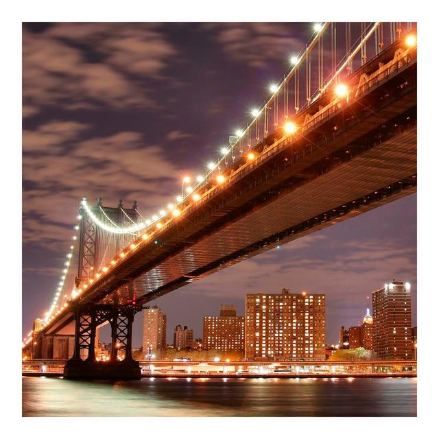 New York Manhattan Bridge Semi-Gloss Wallpaper Roll East Urban Home Size: 2.4m x 240cm, Materialqualität: Premium (150g/m²), Material quality: Premium on Productcaster.