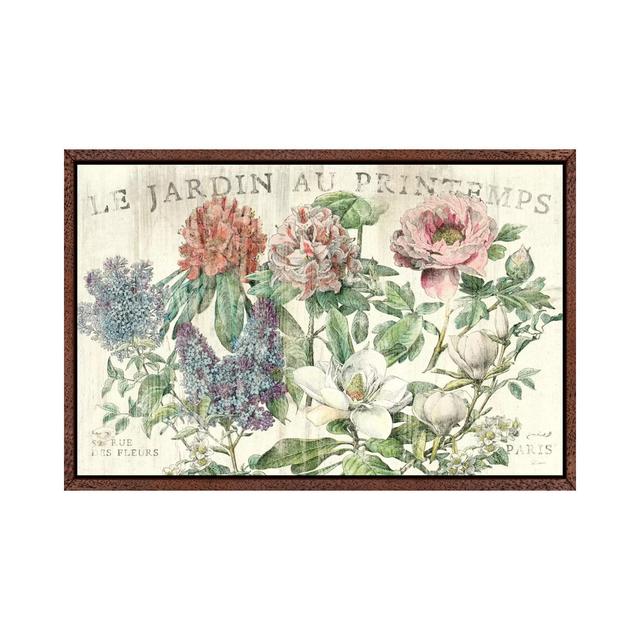 Leinwandbild Le Jardin Printemps von Sue Schlabach Brambly Cottage Format: Klassischer Schattenfugenrahmen aus Holz, Größe: 45,72 cm H x 66,04 cm B x on Productcaster.