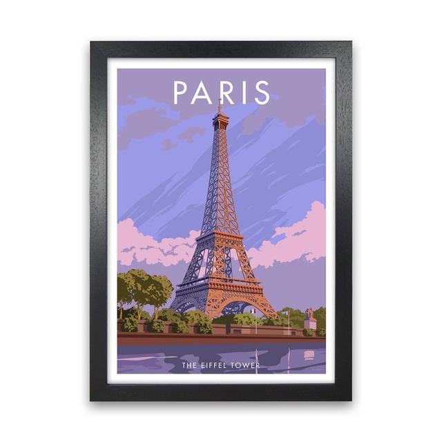 Paris by Stephen Millership - Print on Canvas Rosalind Wheeler Size: 88cm H x 64cm W x 3cm D, Format: Black Framed Paper on Productcaster.