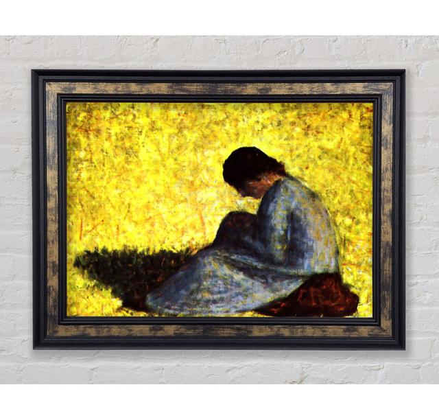 Seurat Girl Seated On The Lawn - Single Picture Frame Art Prints Bright Star Size: 21cm H x 42 cm W x 8cm D on Productcaster.