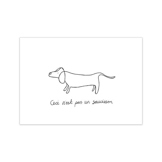 Pasunsaucisson by Carissa Tanton - Drawing Print Happy Larry Frame Option: Unframed, Size: 60cm H x 84cm W x 1cm D on Productcaster.