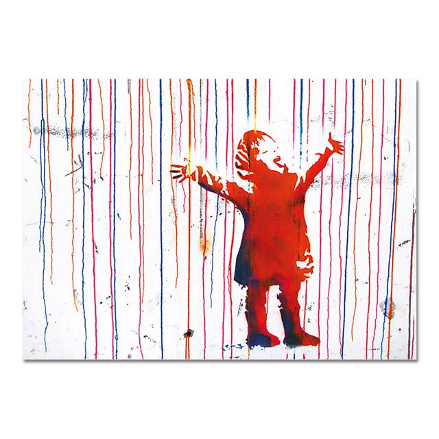 Ebern Designs - Quadro - Banksy - Bimbo Color - Vetro Acrilico Plexi - 100X70 - Pronto Da Appendere - Quadri Moderni Per La Casa Ebern Designs on Productcaster.