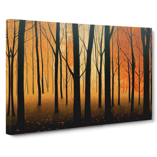 Majestic Autumn Forest - Wrapped Canvas Graphic Art Alpen Home Size: 40cm H x 60cm W x 3cm D on Productcaster.