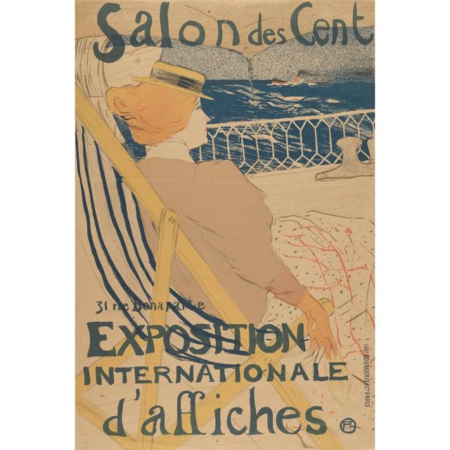 Salon des Cent-Exposition Internationale D'affiches by Henri de Toulouse-Lautrec - Wrapped Canvas Painting Rosalind Wheeler Size: 122cm H x 81cm W on Productcaster.