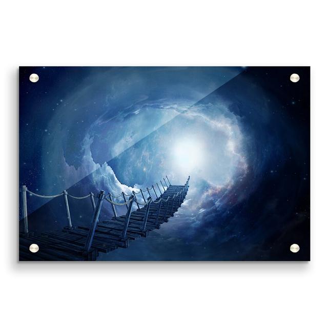 The Bridge into the Skies Modern - Unframed Graphic Art Print on Acrylic East Urban Home Size: 84.1cm H x 118.9cm W on Productcaster.